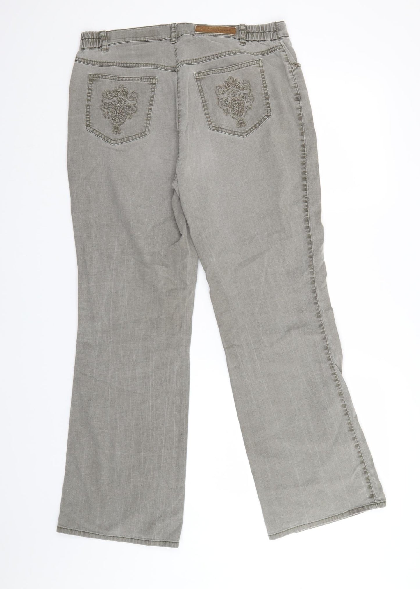 GARDEUR Womens Grey  Denim Straight Jeans Size 32 in L28 in