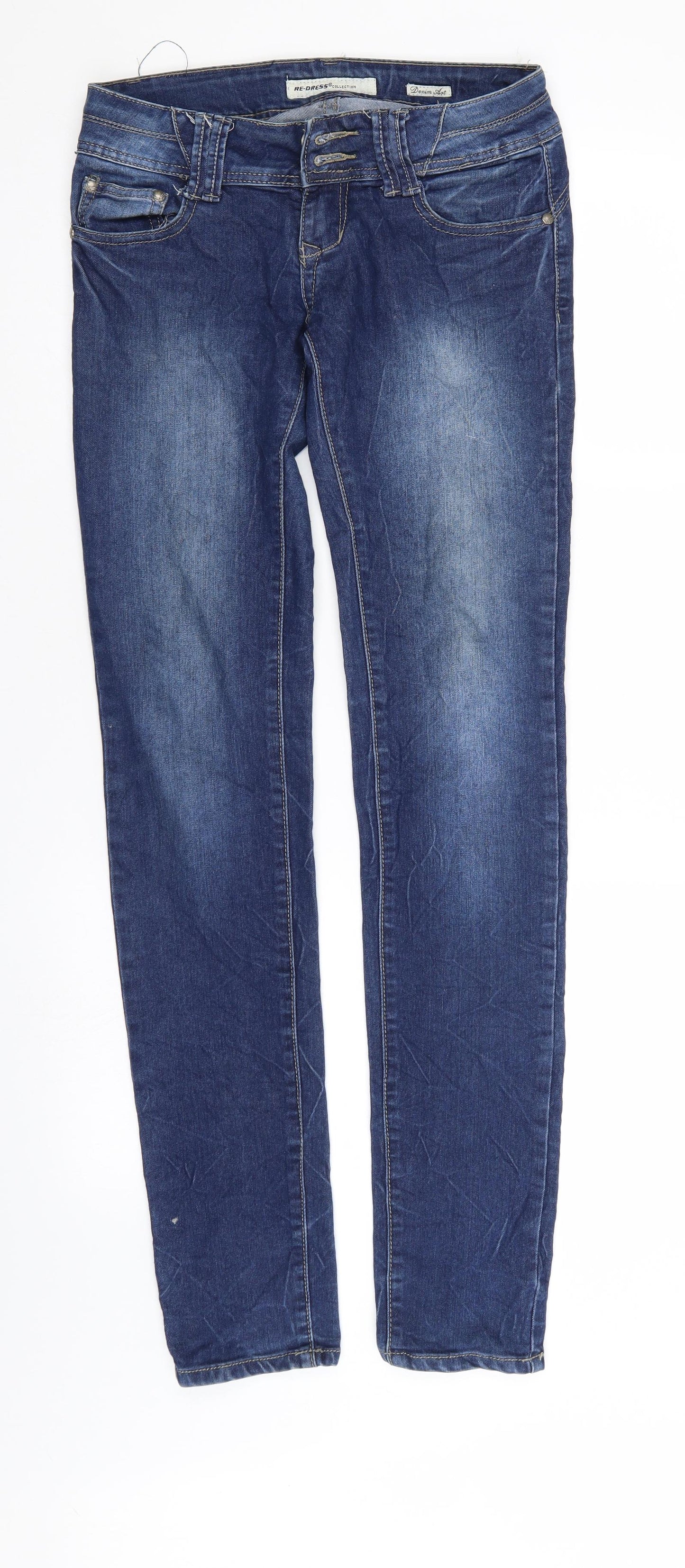 Re Dress Womens Blue  Denim Straight Jeans Size 27 in L30 in