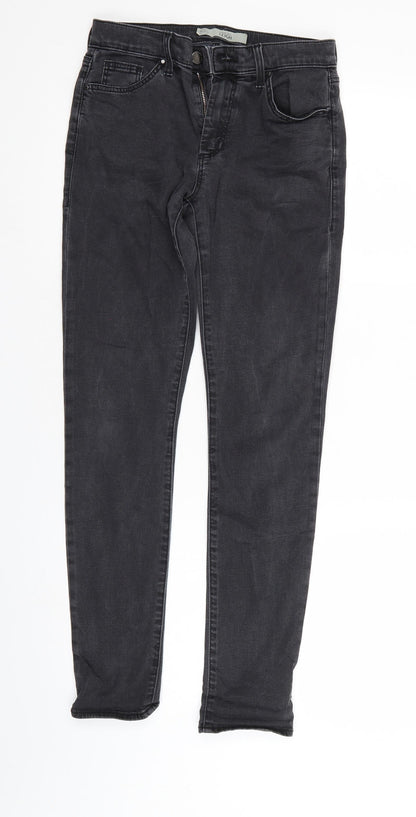 Mens UK Size 28 Top Shop Regular Fit Tapered Black Jeans