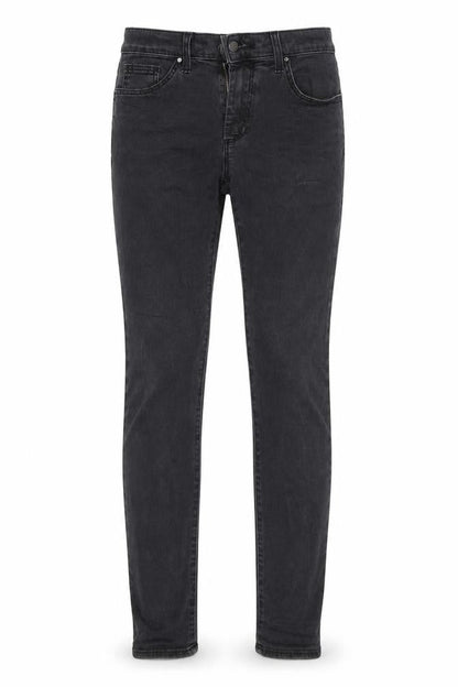 Topshop Womens Black  Denim Tapered Jeans Size 28 L32 in