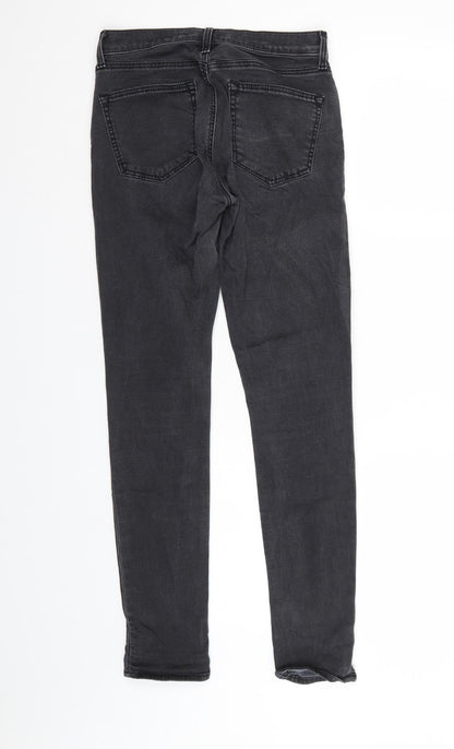 Mens UK Size 28 Top Shop Regular Fit Tapered Black Jeans