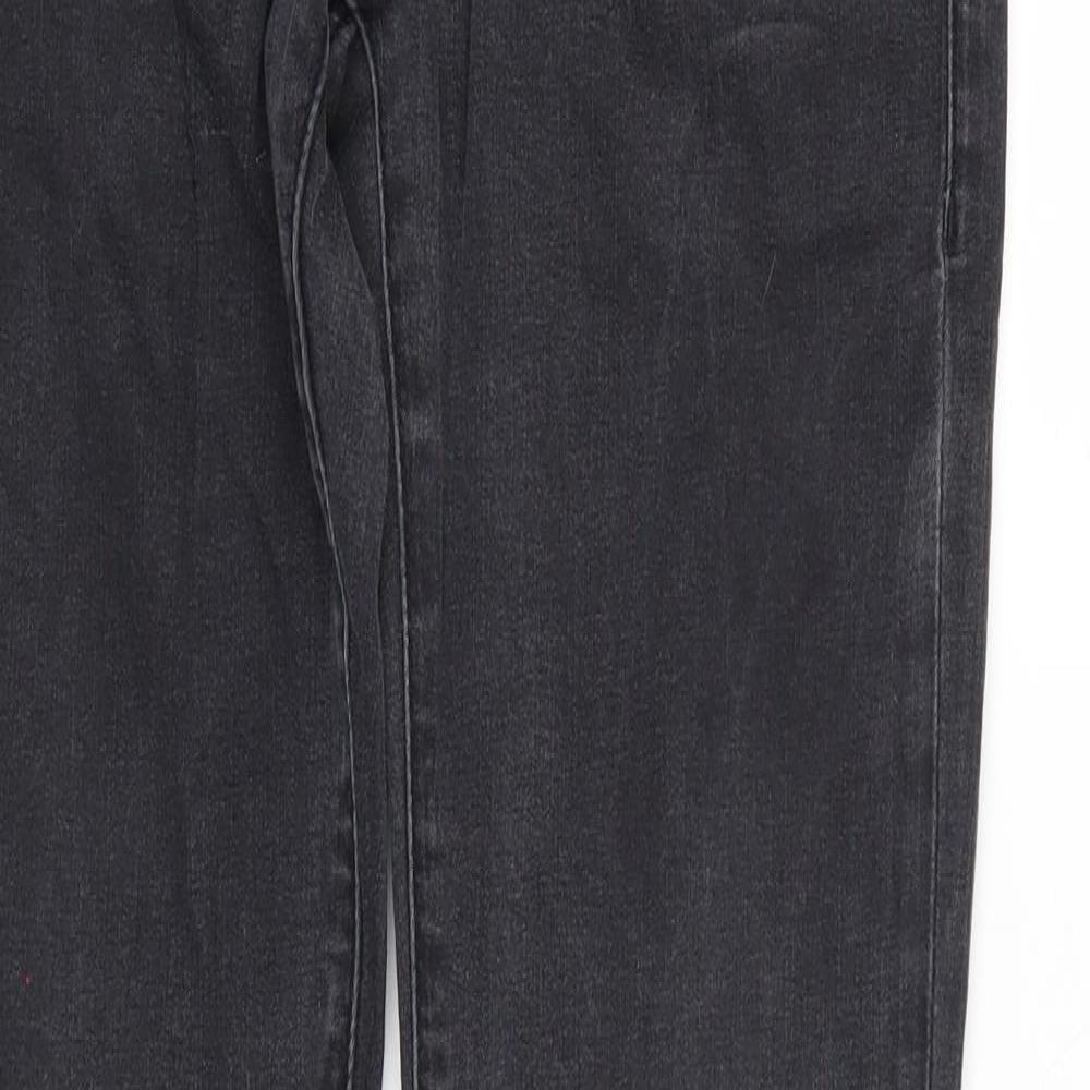 Mens UK Size 28 Top Shop Regular Fit Tapered Black Jeans