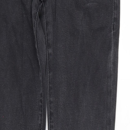 Mens UK Size 28 Top Shop Regular Fit Tapered Black Jeans