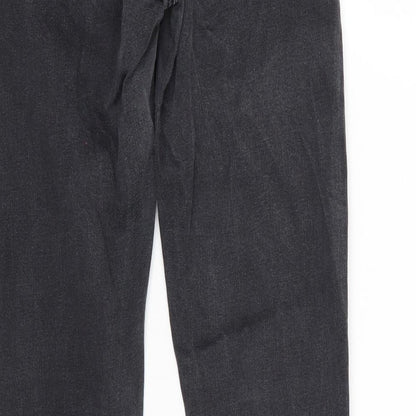 Mens UK Size 28 Top Shop Regular Fit Tapered Black Jeans