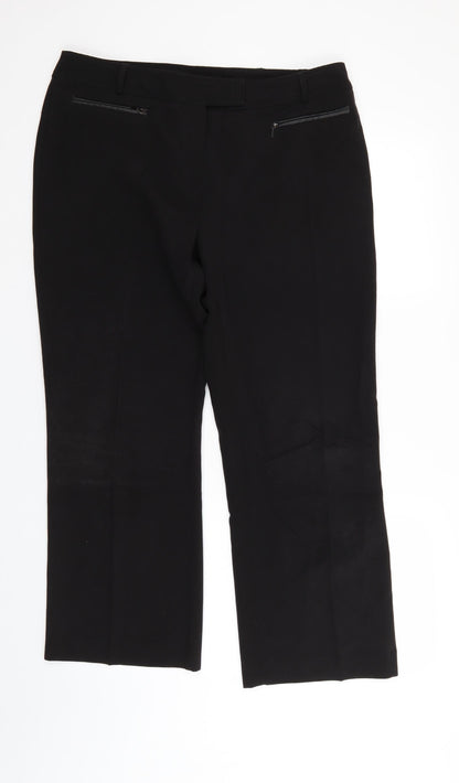 Petite Womens Black   Trousers  Size 36 in L28 in