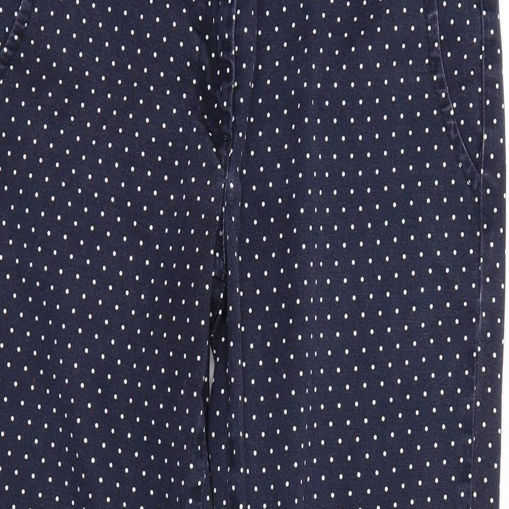 Monsoon Womens Blue Polka Dot Denim Straight Jeans Size 10 L25 in