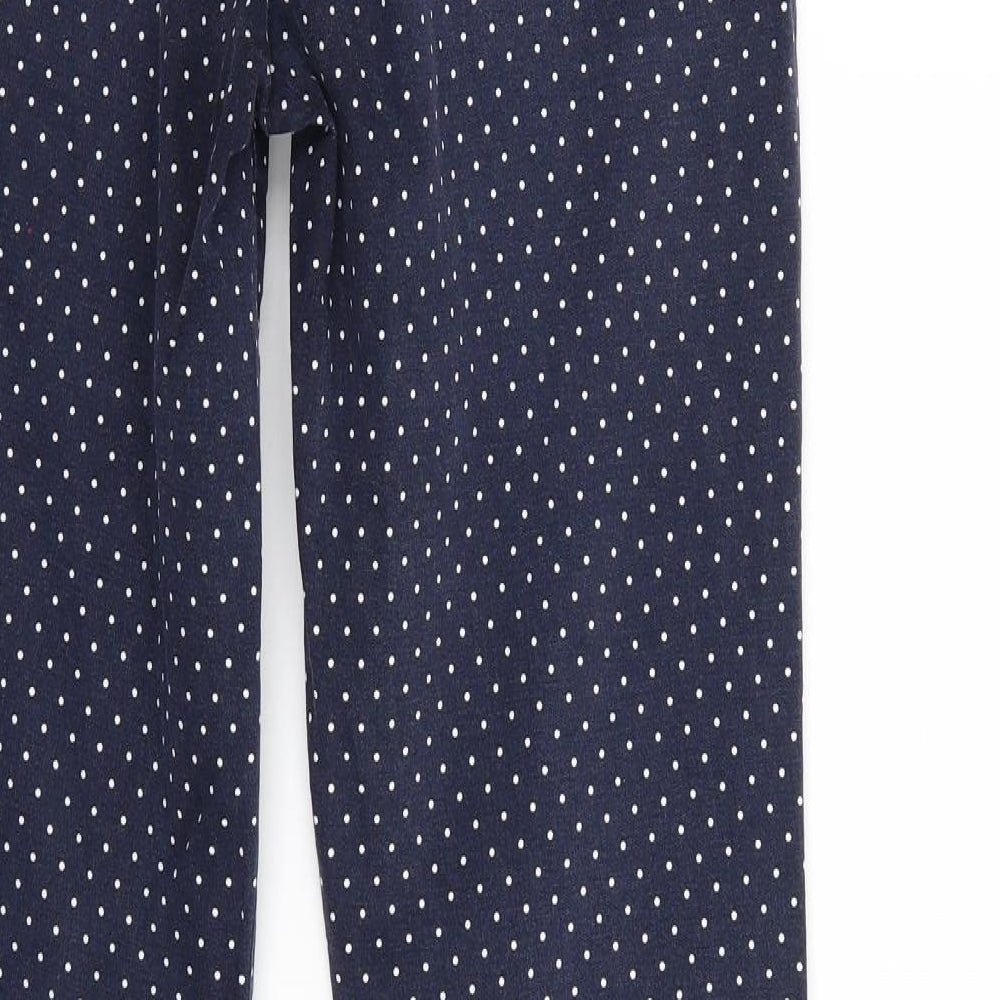 Monsoon Womens Blue Polka Dot Denim Straight Jeans Size 10 L25 in