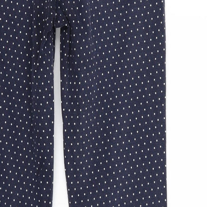 Monsoon Womens Blue Polka Dot Denim Straight Jeans Size 10 L25 in