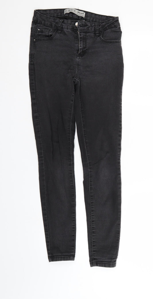 Denim & Co. Womens Black  Denim Tapered Jeans Size 10 L28 in - Elastic Waist