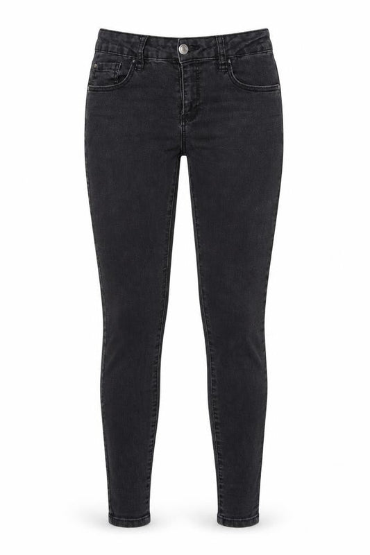 Womens UK Size 10 Denim & Co. Regular Fit Tapered Black Jeans