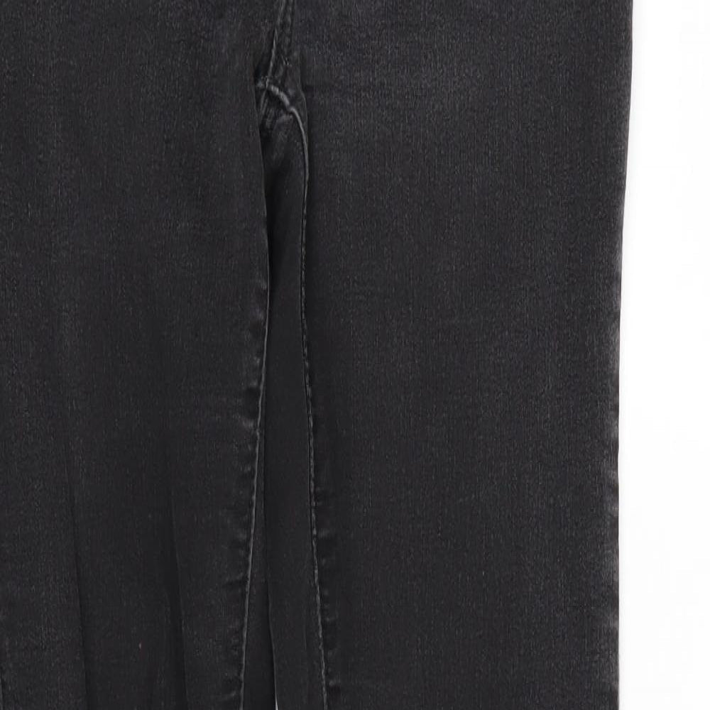 Denim & Co. Womens Black  Denim Tapered Jeans Size 10 L28 in - Elastic Waist