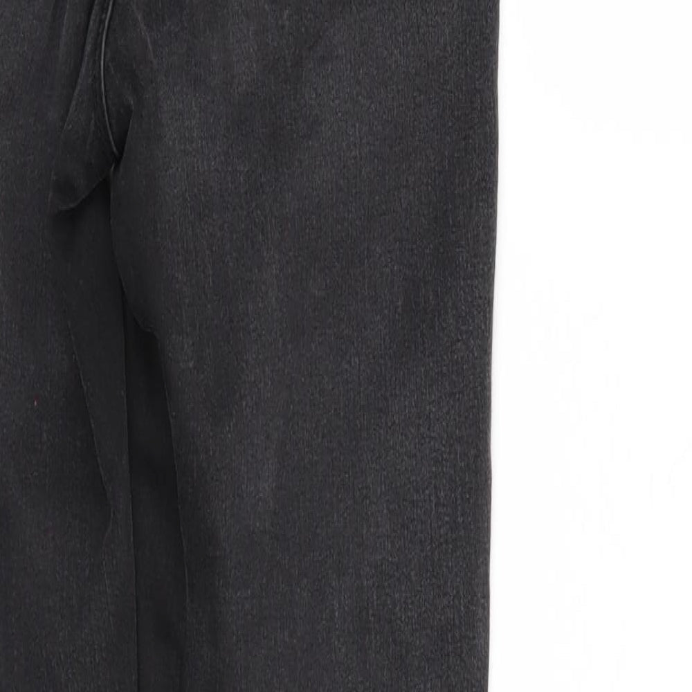 Denim & Co. Womens Black  Denim Tapered Jeans Size 10 L28 in - Elastic Waist