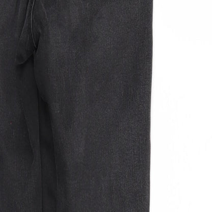 Denim & Co. Womens Black  Denim Tapered Jeans Size 10 L28 in - Elastic Waist