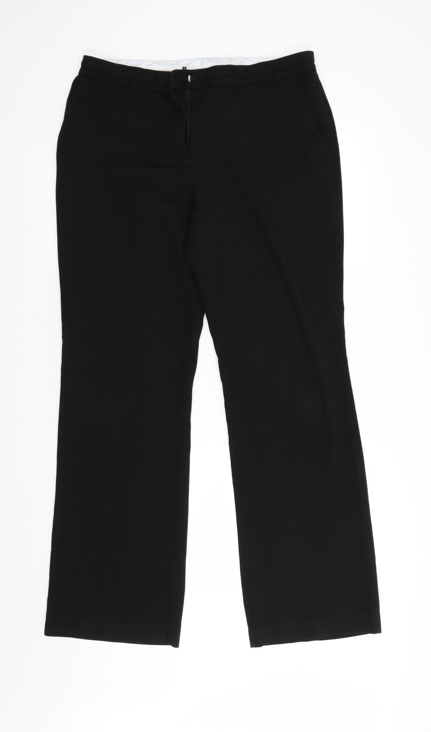 Womens UK Size 34 in Preworn Regular Fit  Black Trousers