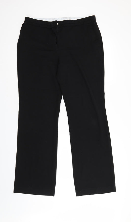 Womens UK Size 34 in Preworn Regular Fit  Black Trousers