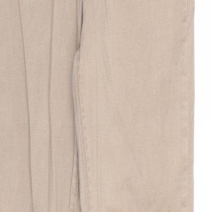 Womens UK Size 10 Vice Regular Fit Tapered Brown Jeans