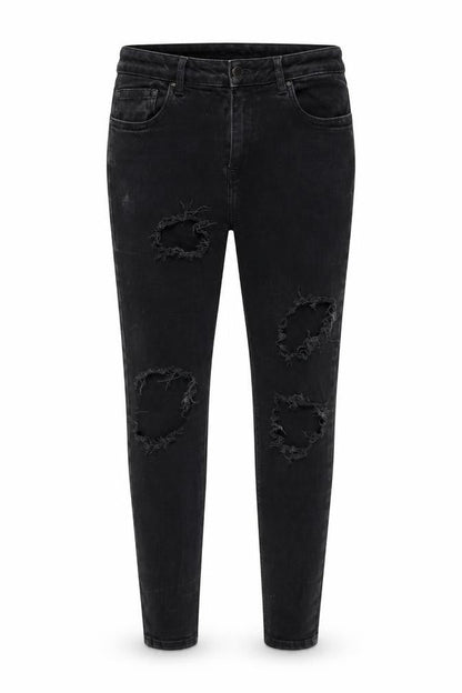 Womens UK Size 14 Denim & Co. Regular Fit Tapered Black Jeans