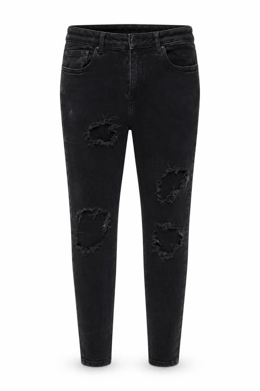 Womens UK Size 14 Denim & Co. Regular Fit Tapered Black Jeans