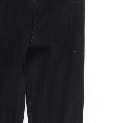 Denim & Co. Womens Black  Denim Tapered Jeans Size 14 L28 in
