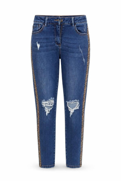 /Denim Womens Blue  Denim Tapered Jeans Size 8 L25 in