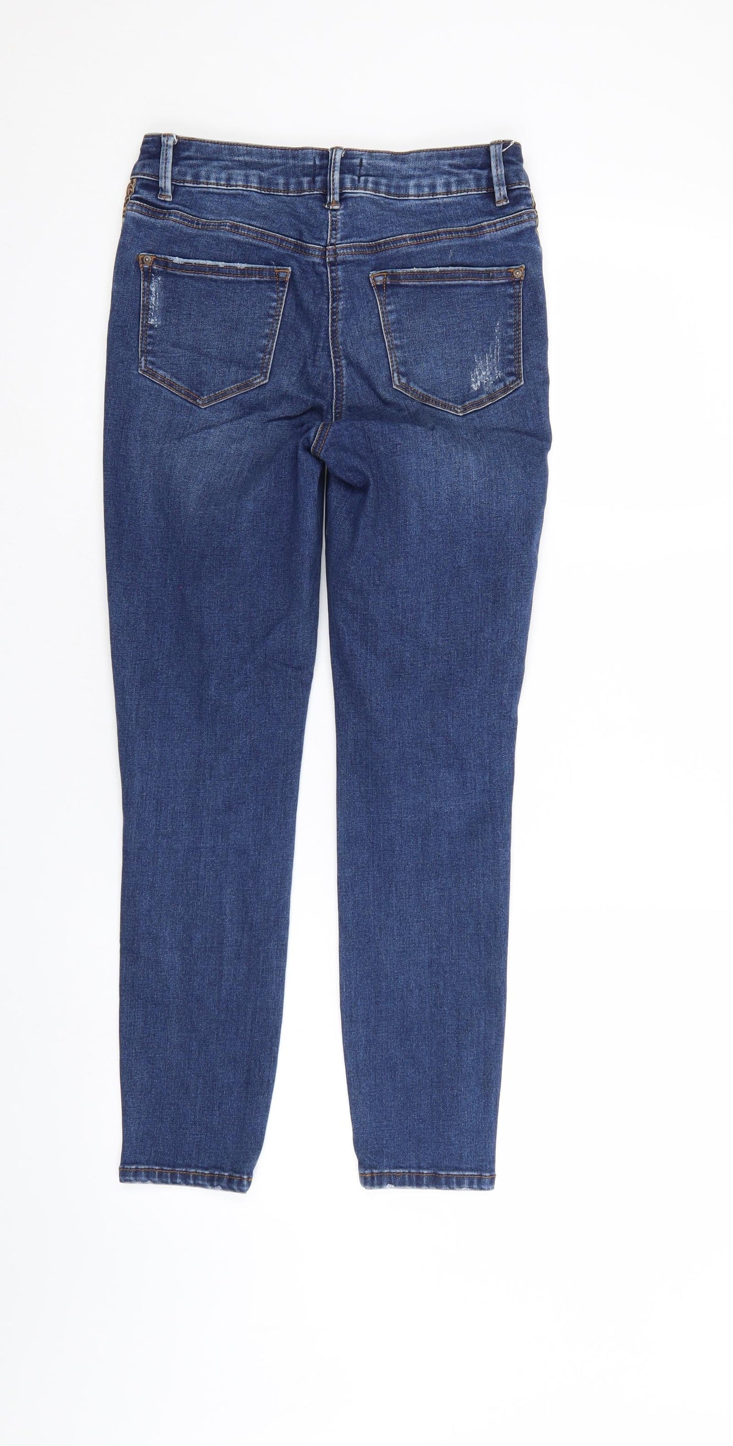 /Denim Womens Blue  Denim Tapered Jeans Size 8 L25 in