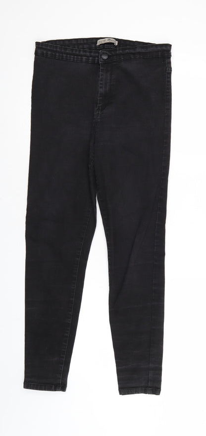 Denim & Co. Womens Black  Denim Tapered Jeans Size 14 L27 in