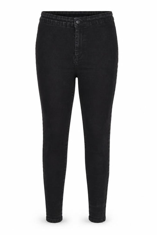 Womens UK Size 14 Denim & Co. Regular Fit Tapered Black Jeans