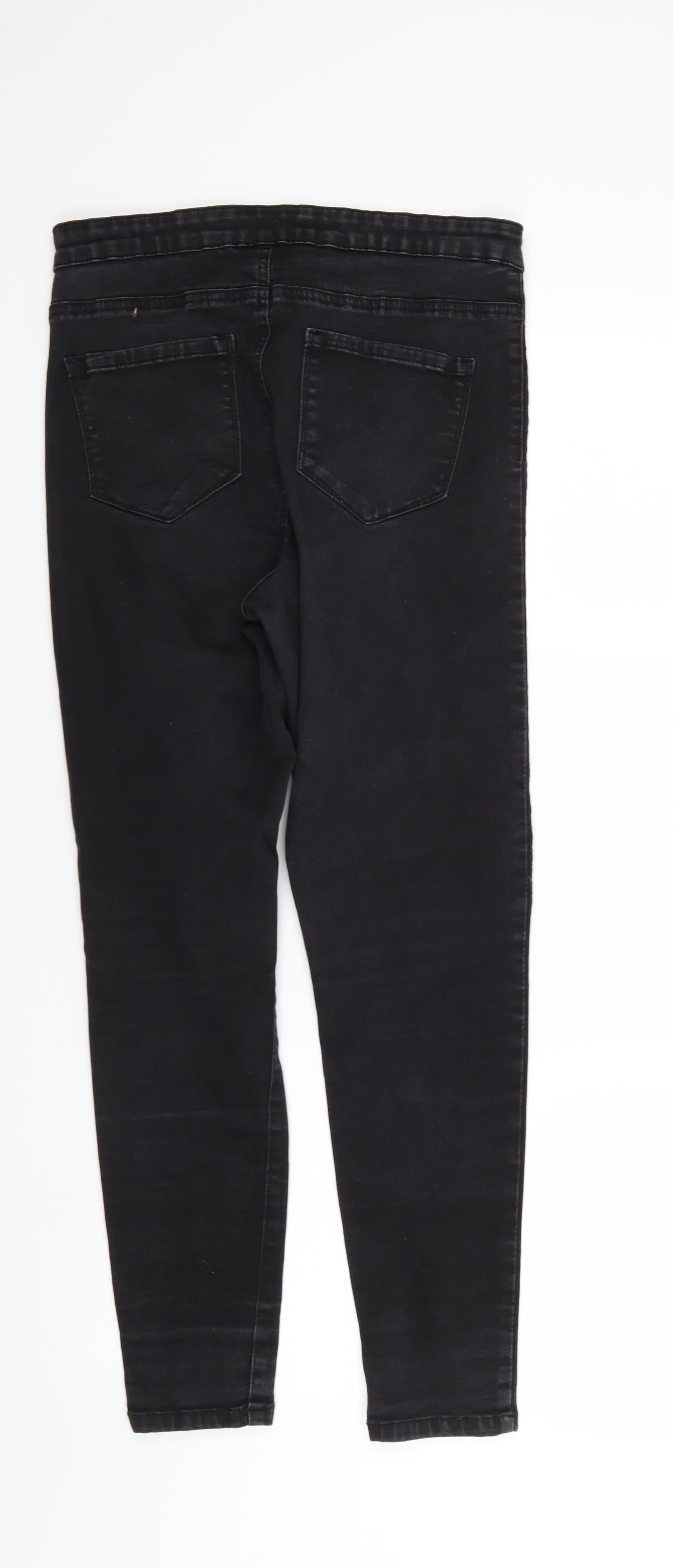 Denim & Co. Womens Black  Denim Tapered Jeans Size 14 L27 in