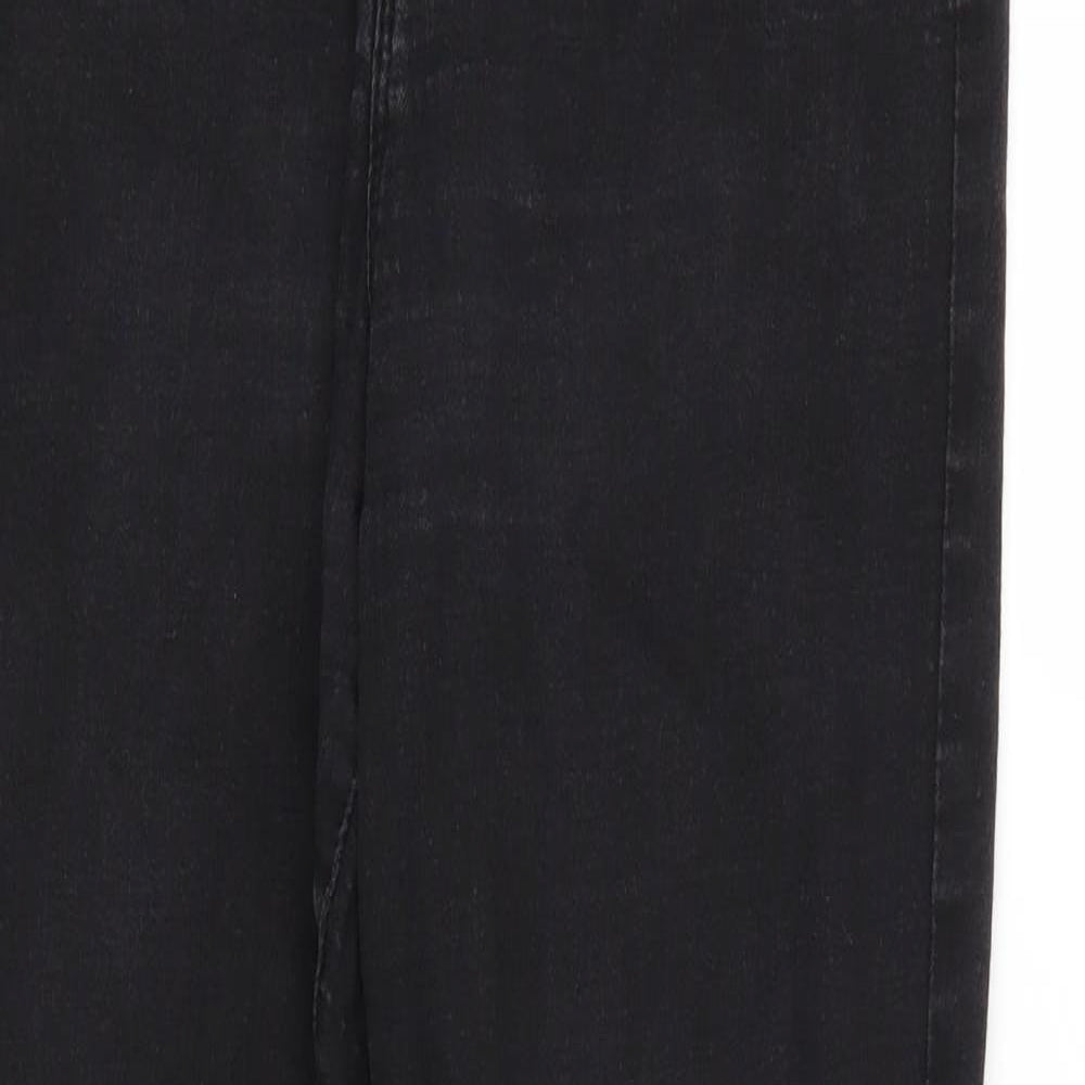 Denim & Co. Womens Black  Denim Tapered Jeans Size 14 L27 in