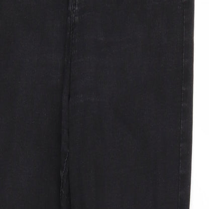 Denim & Co. Womens Black  Denim Tapered Jeans Size 14 L27 in