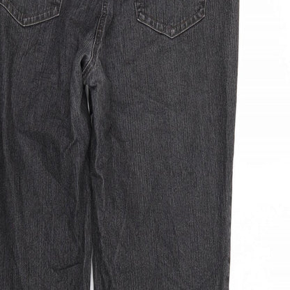 Gerry Weber Womens Black  Denim Straight Jeans Size 34 in L29 in