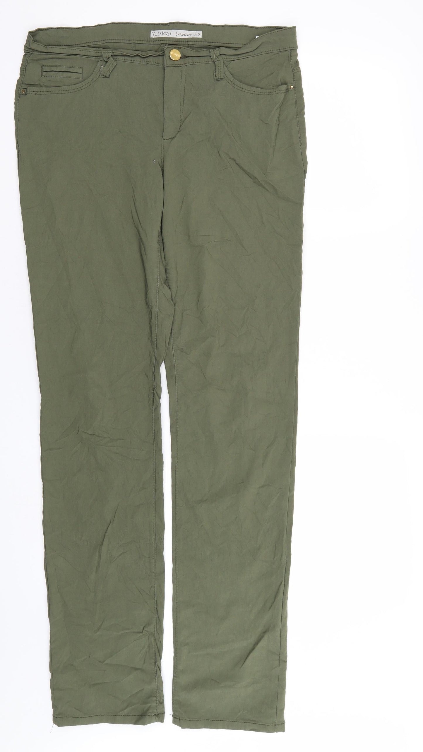 Yessica Womens Green   Skinny Jeans Size 14 L31 in