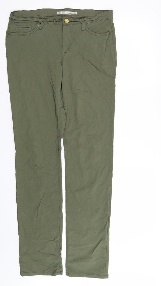 Yessica Womens Green   Skinny Jeans Size 14 L31 in