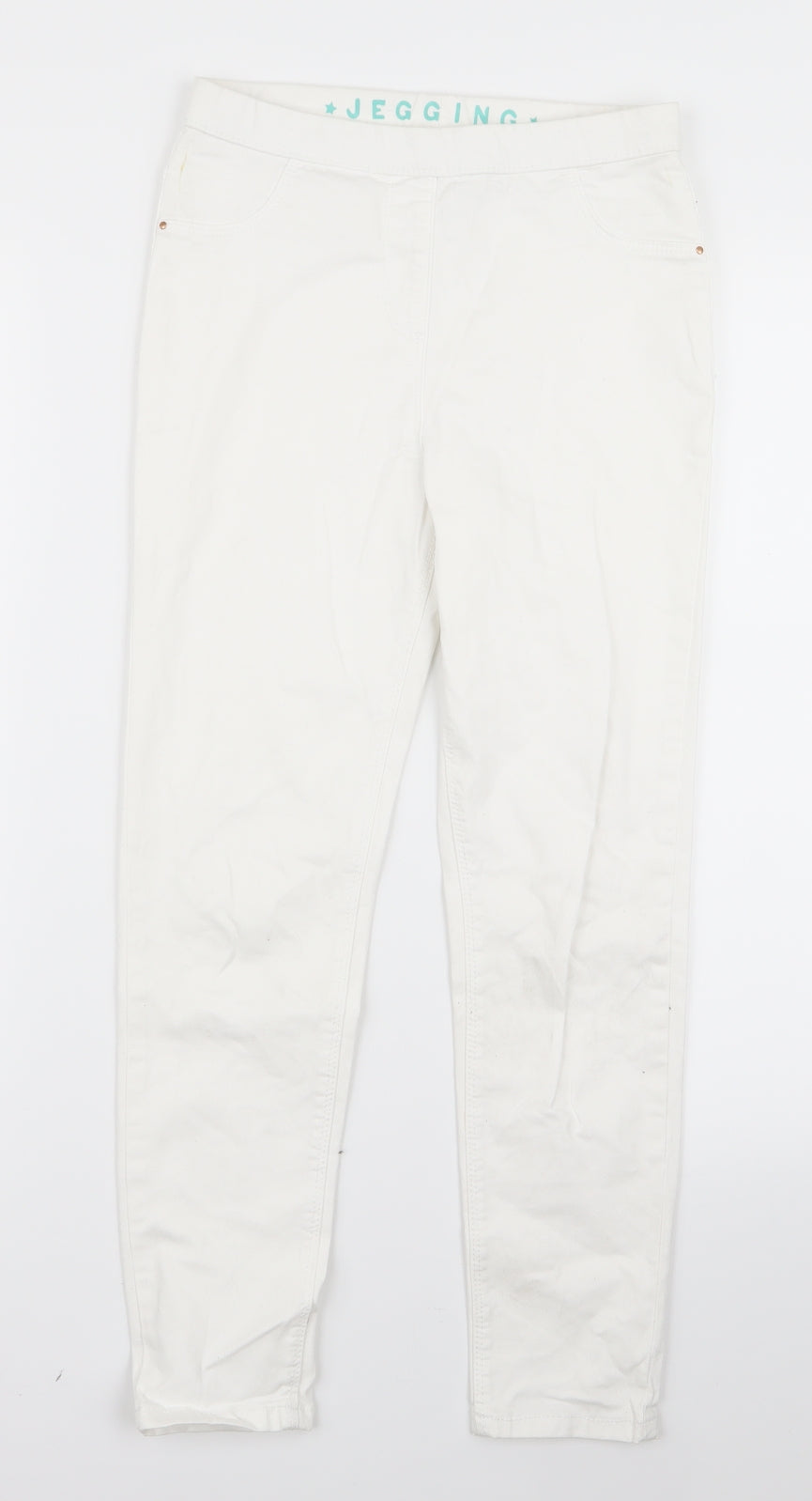 jegging Girls White  Ramie Jegging Trousers Size 10 Years