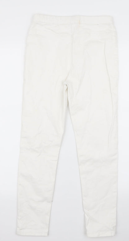 jegging Girls White  Ramie Jegging Trousers Size 10 Years