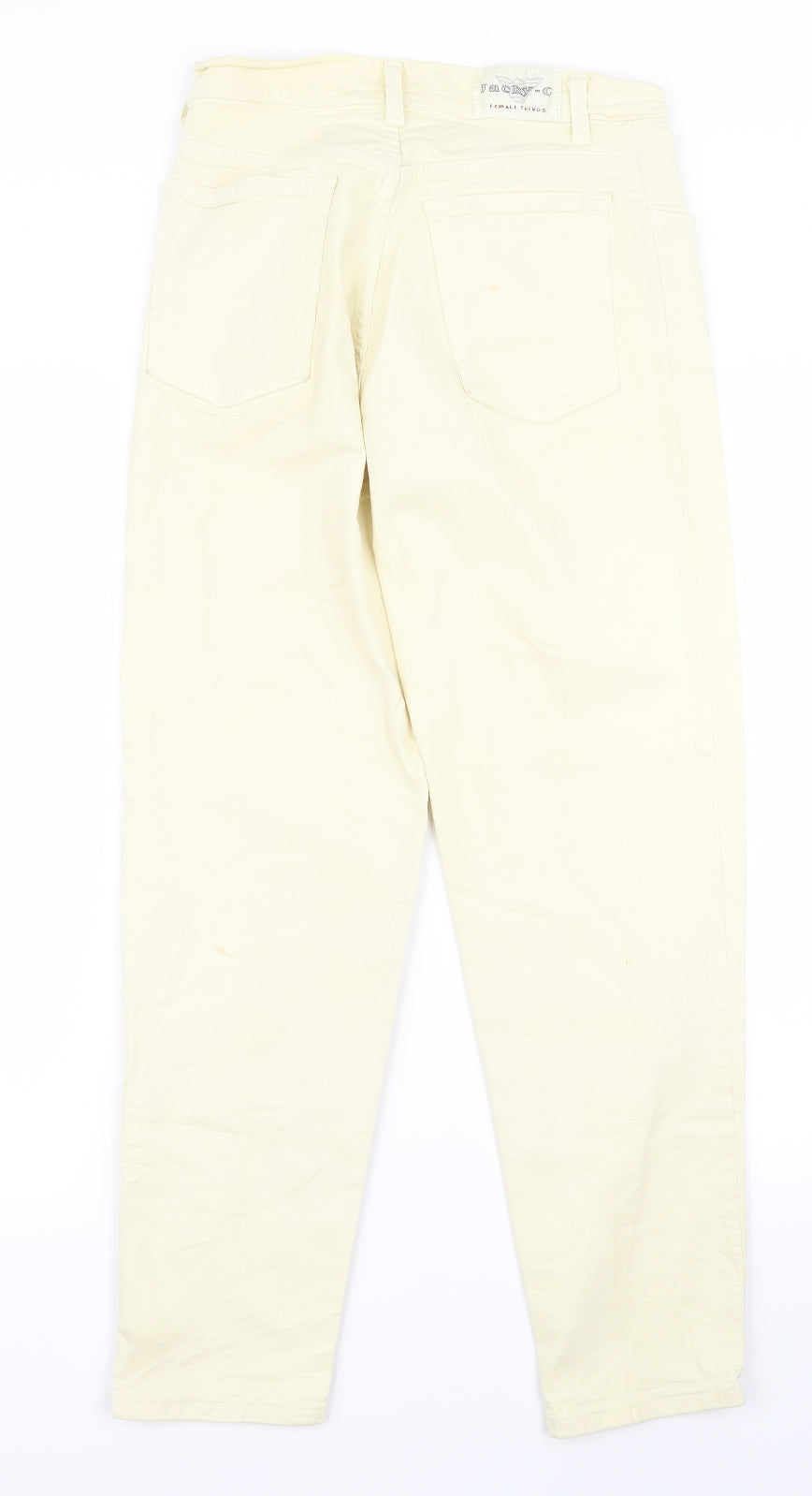 Womens UK Size 24 Preworn Regular Fit  Yellow Trousers
