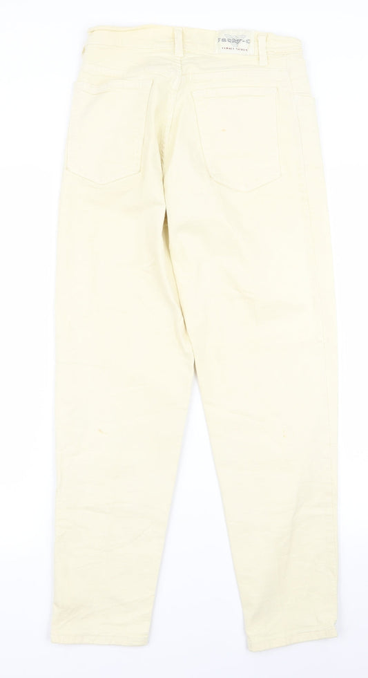 Womens UK Size 24 Preworn Regular Fit  Yellow Trousers