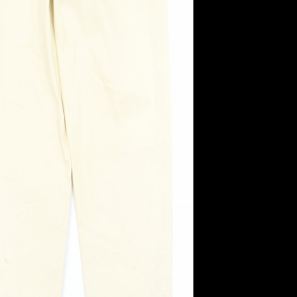 Womens UK Size 24 Preworn Regular Fit  Yellow Trousers