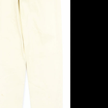 Womens UK Size 24 Preworn Regular Fit  Yellow Trousers