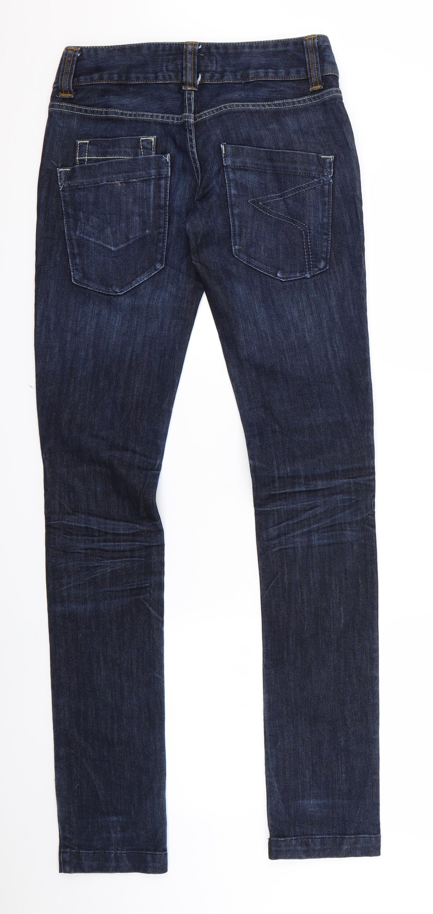 Womens UK Size 26 Preworn Regular Fit Skinny Blue Jeans