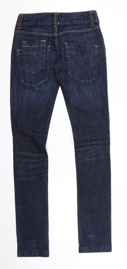 Womens UK Size 26 Preworn Regular Fit Skinny Blue Jeans
