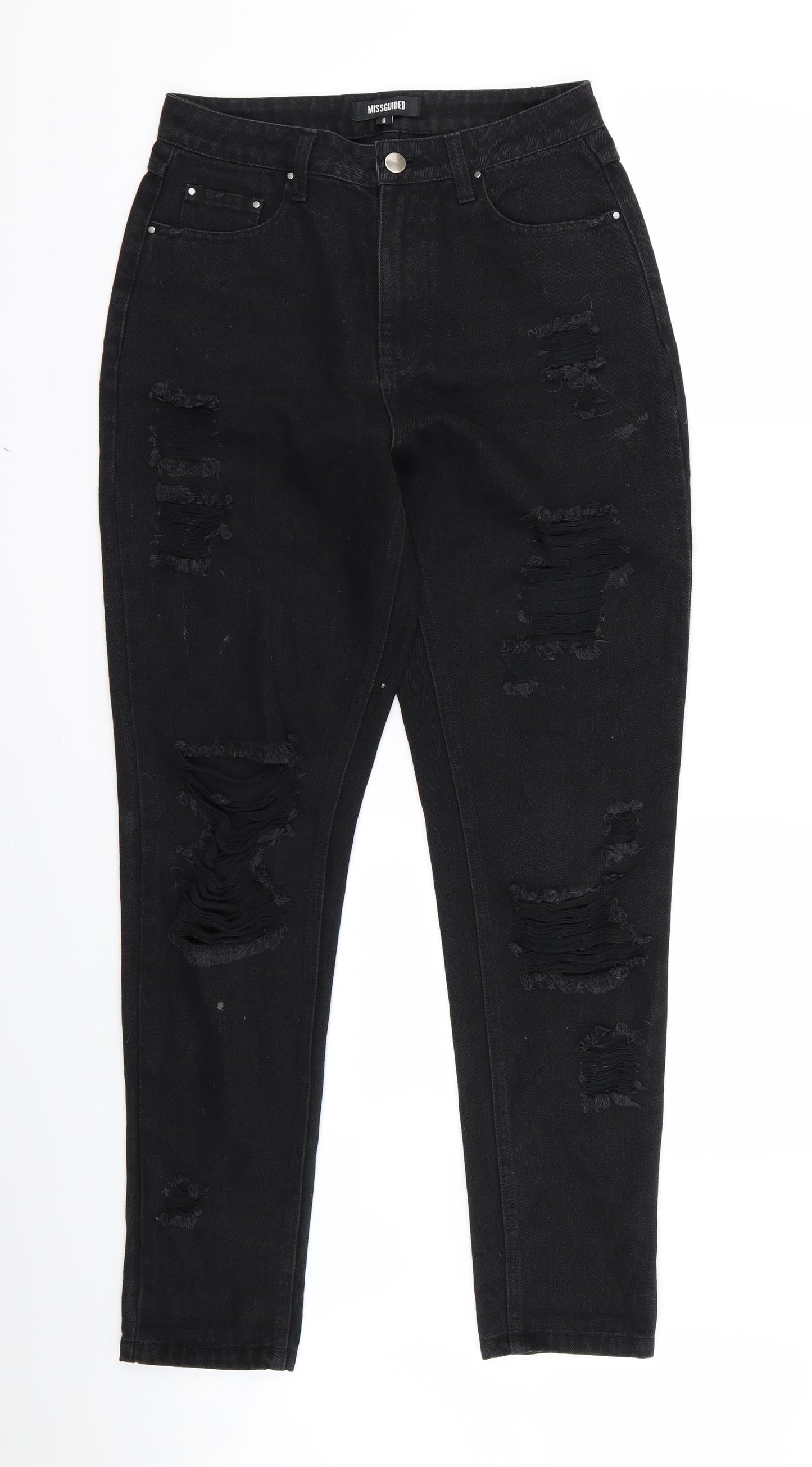 misguided Womens Black   Skinny Jeans Size 8 L26 in