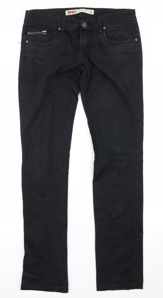 Only Womens Black   Trousers  Size 36 L28 in