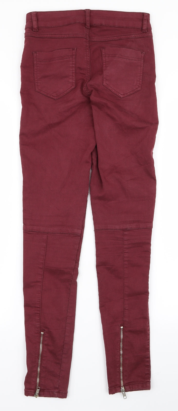 Womens UK Size 8 Topshop Regular Fit  Red Trousers