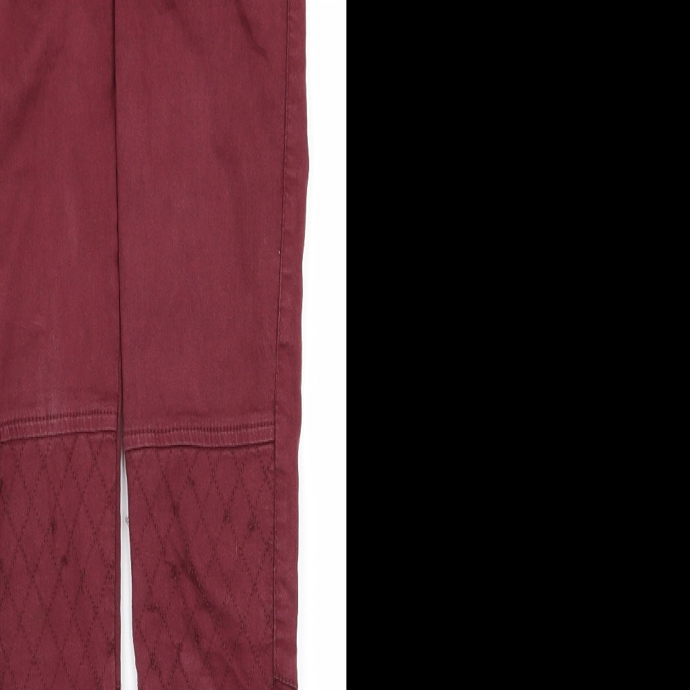 Womens UK Size 8 Topshop Regular Fit  Red Trousers