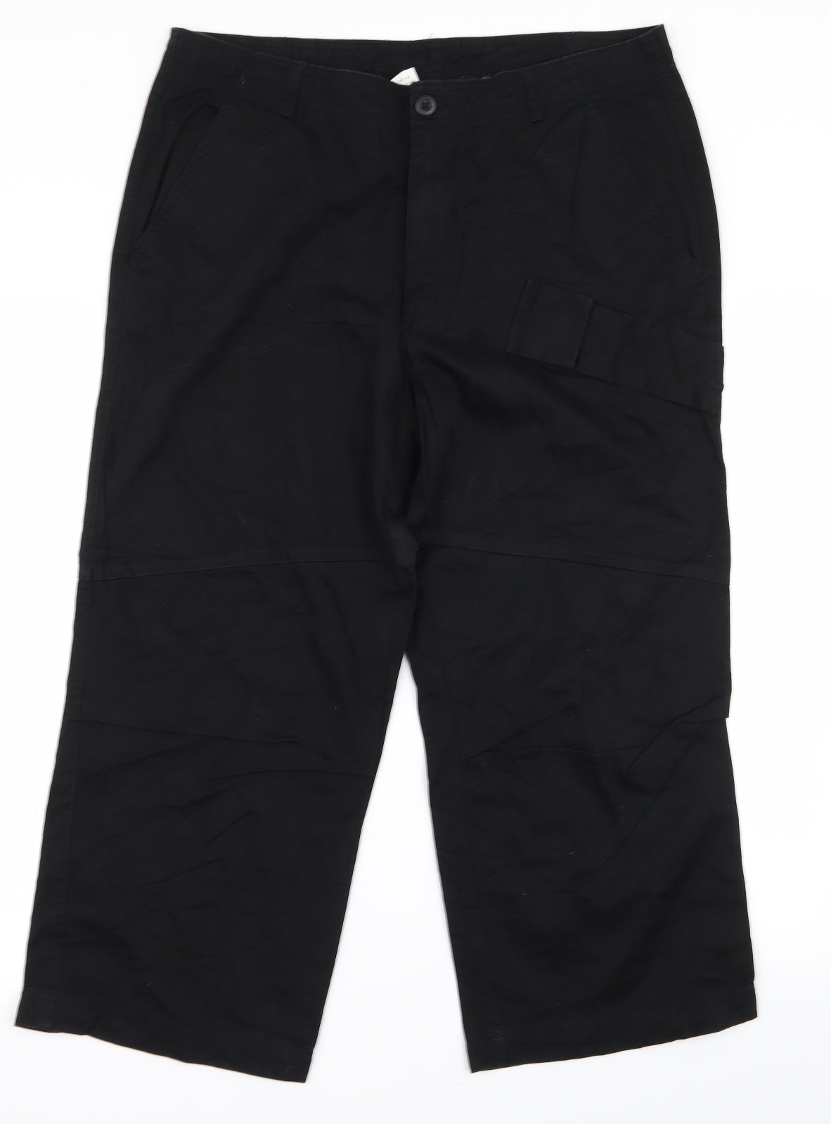 Womens UK Size 34 Preworn Regular Fit  Black Trousers
