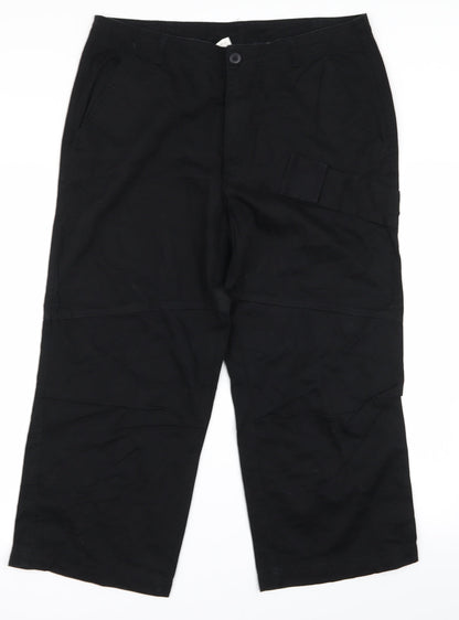 Womens UK Size 34 Preworn Regular Fit  Black Trousers