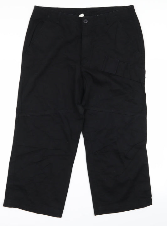Womens UK Size 34 Preworn Regular Fit  Black Trousers