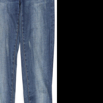unisono Womens Blue   Mom Jeans Size M L28 in