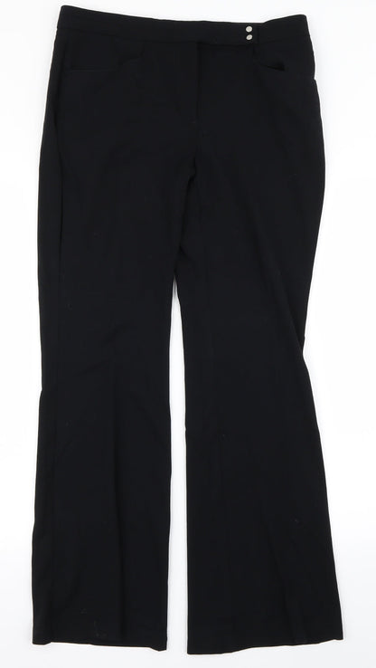 m&s Womens Black   Trousers  Size 10 L25 in